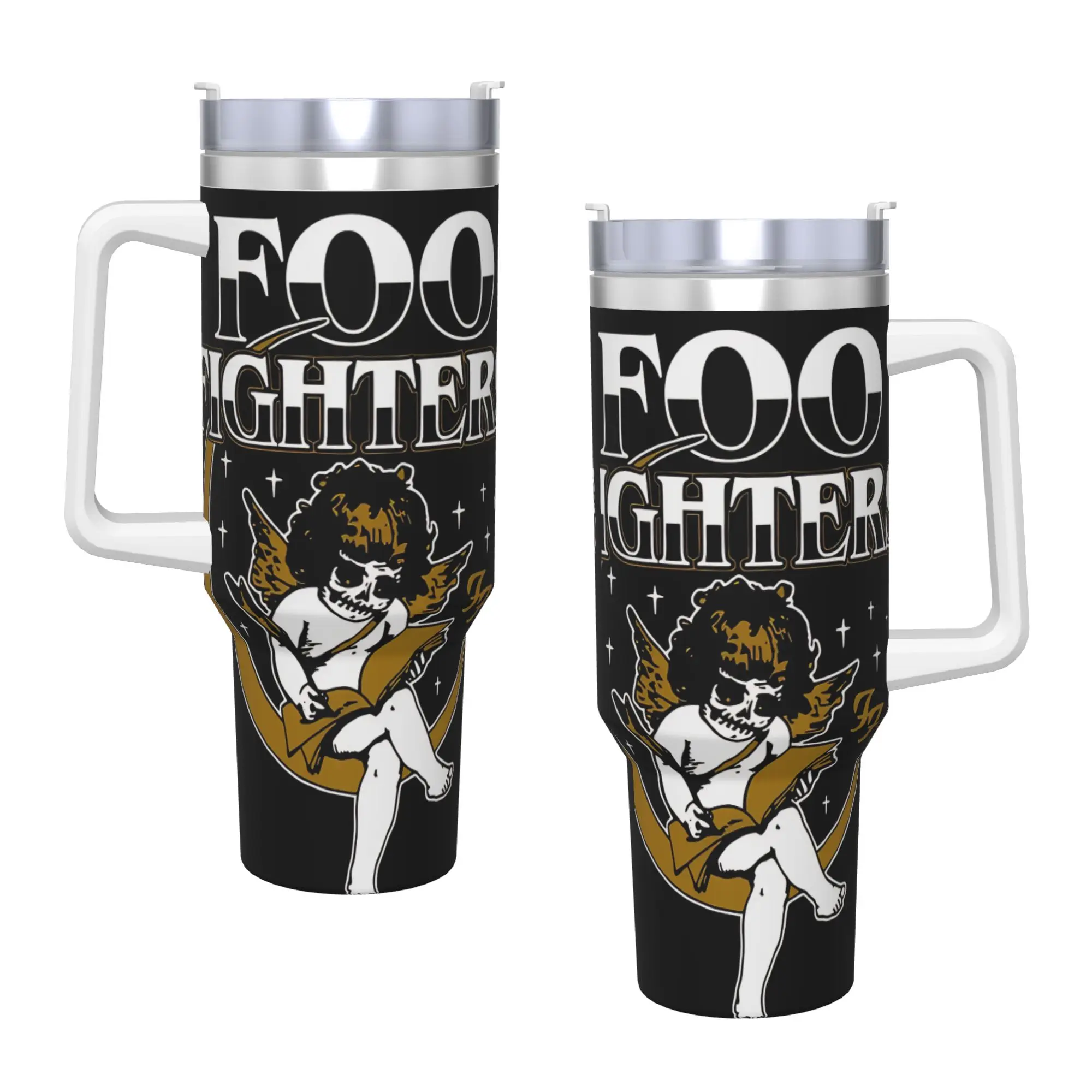 الفولاذ المقاوم للصدأ بهلوان كذبة الفرقة F-المقاتلين القهوة القدح المحمولة أكواب المشروبات الباردة كوب الشاطئ الرسم زجاجة ماء