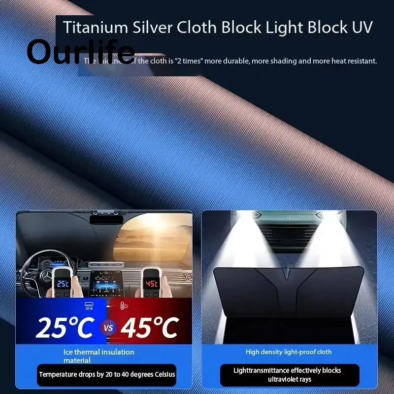For Dacia Sandero Stepway Facelift 2026 2027 Car Sun Shade for Windshield UV Block Heat Insulation  Front Window Sun Visor Cover
