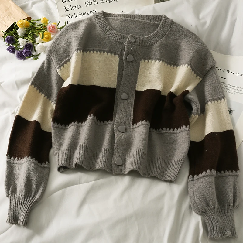 Fall 2020 women clothing new Hot selling cropped cardigan women korean fashion casual black knitted ladies tops cardigan BVy524