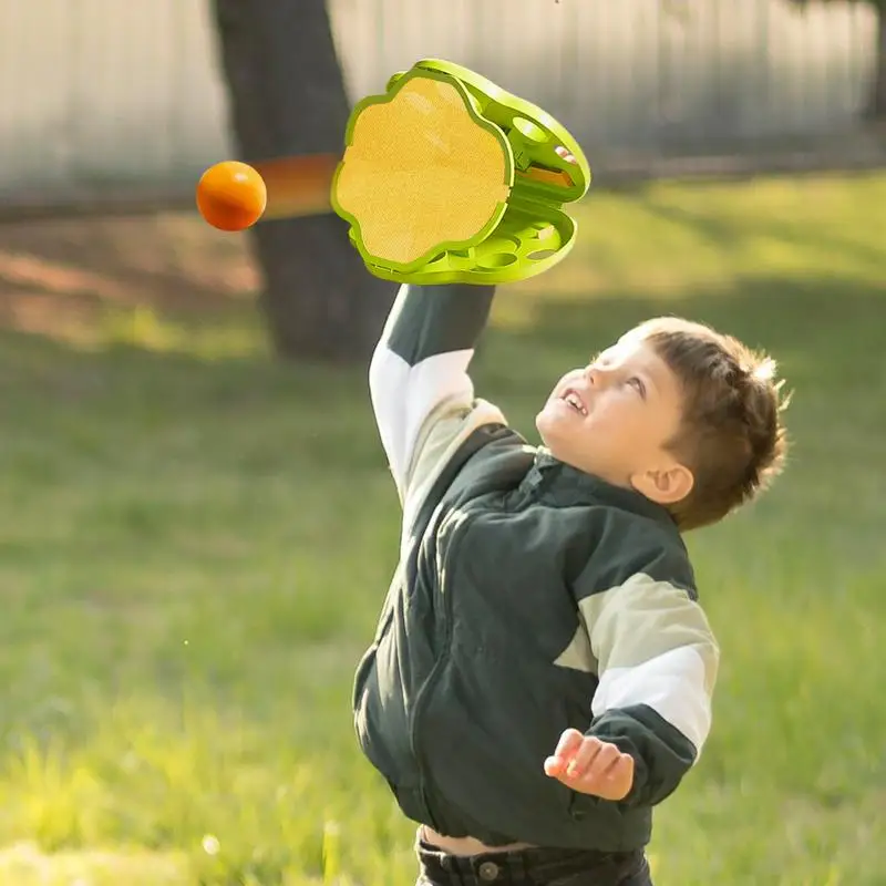 Ball- und Fangspiel, Sportspiel-Set zum Werfen und Fangen, Rasenspiele im Hinterhof, mit 2 Paddeln, Outdoor-Ballspielzeug für den Garten, Strand