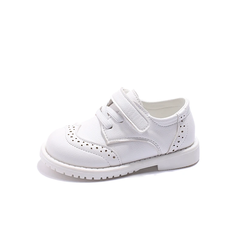 Unishuni Boys Girls Dress Shoes Little Kids Oxford Shoes Wedding Party Dress Shoe PU Leather Lace-Up School Uniform Loafer Flats