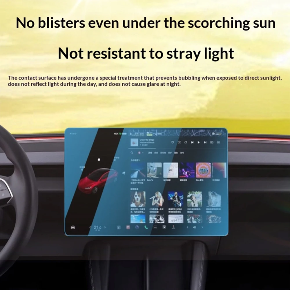 For Tesla Model 3 Highland Model Y Juniper Model Y/3/YL Car Center Control Screen Navigation Tempered Glass Film Protector Cover view 6