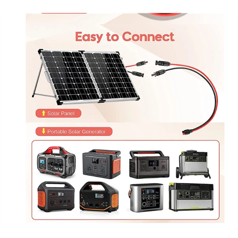 1.5m/5FT 14AWG Solar Panel Cable for for Solar Panel and Power Station.-WDL