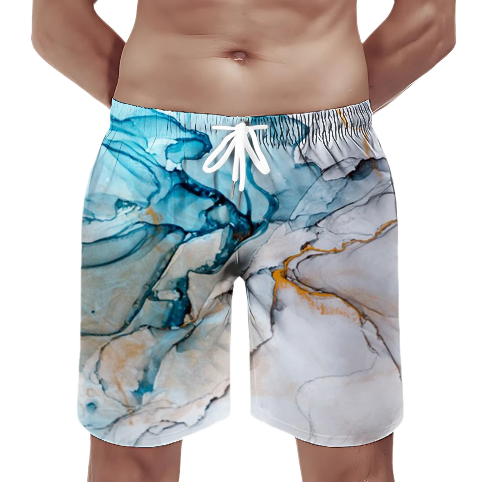 CLOOCL Summer Shorts Marble Pattern 3D Printed Beach Shorts Men Women Hip Hop Streetwear Unisex Cool Casual Shorts