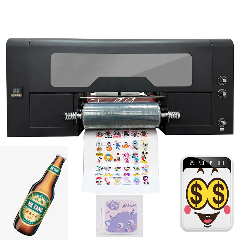 Easy To Operate impressora uv dtf 12 inches 30cm UV DTF Printer A3 Sticker UV Cylinder Printer Sticker Printer