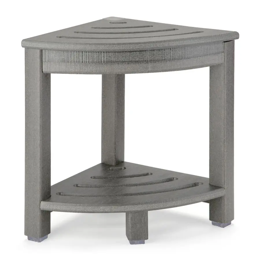 

Угловой стул для душа из HDPE, скамья для душа с полкой для хранения для бритья ног, пластиковая подставка для ног для ванной комнаты, компактная