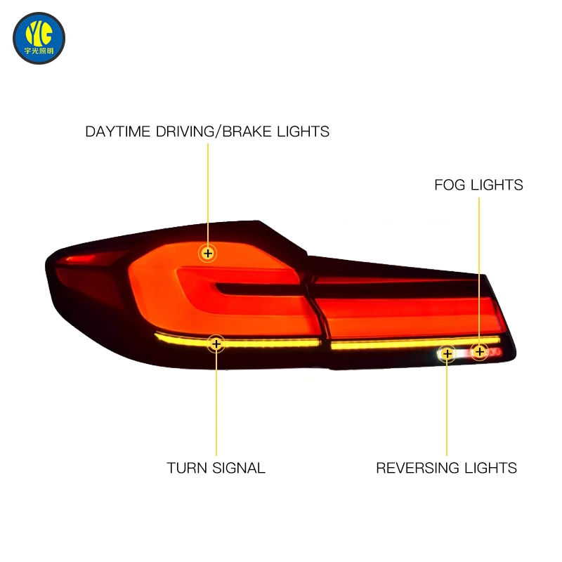 Plug and Play Rear Light Taillight for G30 2018 2019 2020 Durable Tail Light G30 Upgrade F90 M5 Style Retofrit Rear Lamp
