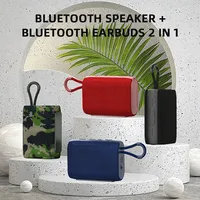 Rockmia EBS-036  Quality Bass Sound 2 In 1 Bluetooth Speaker & TWS Earbuds EBS-036  Fabric Mesh With Handle