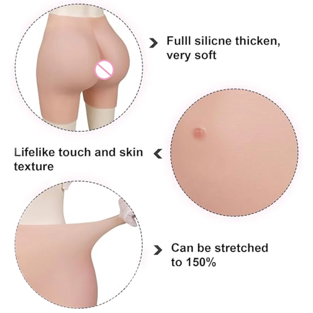 Bragas de silicona, potenciador de trasero falso, mejora de glúteos de silicona, pantalones de cadera de silicona para travestis, Drag Queen, Cosplay