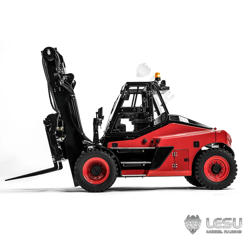 LESU Hydraulic RC Forklift 1/14 Metal PNP Red Painted Assembled Aoue-LD160S Remote Control Light Sound Simulated Cars TH22431