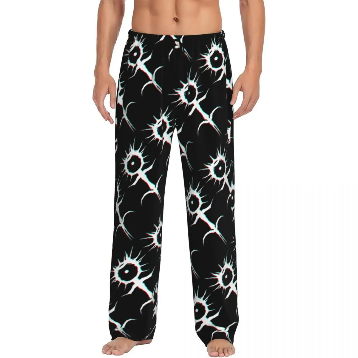 Personalizado g-ghostemanes hip hop logotipo gótico calças de pijama pijamas masculino cintura elástica hip hop sleep lounge bottoms com bolsos