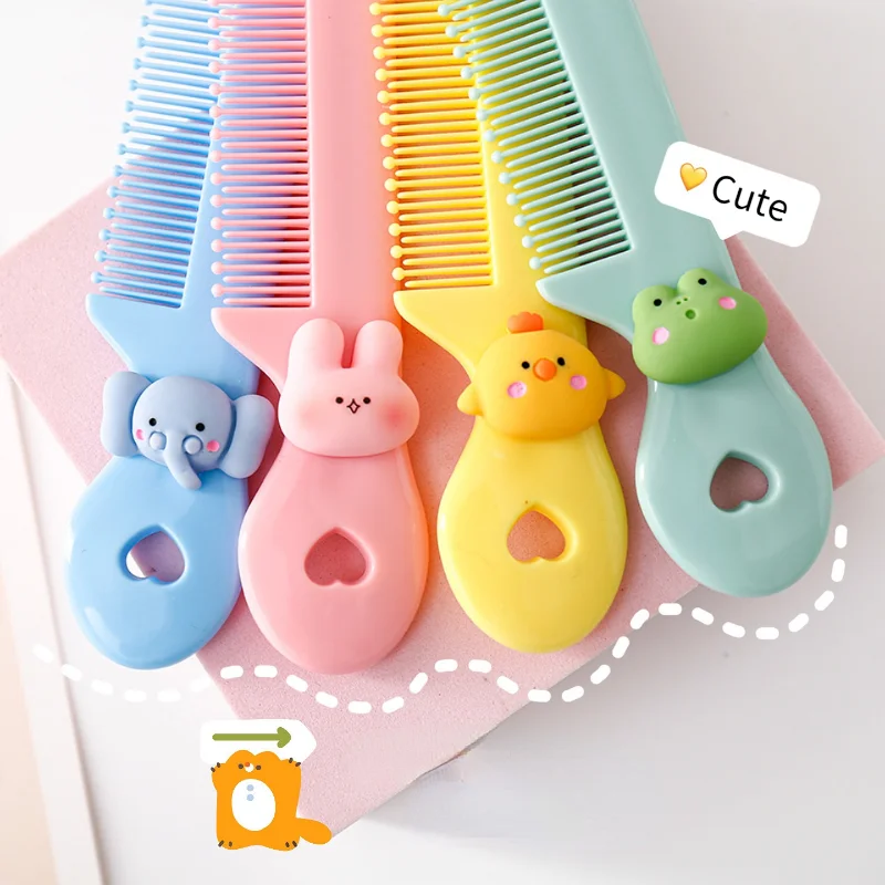 

1pc Cute Mini Combs for Baby Girls Boys Cartoon Animal Floral Hair Brushes Kids Children Korean Styling Tool Protable for Travel