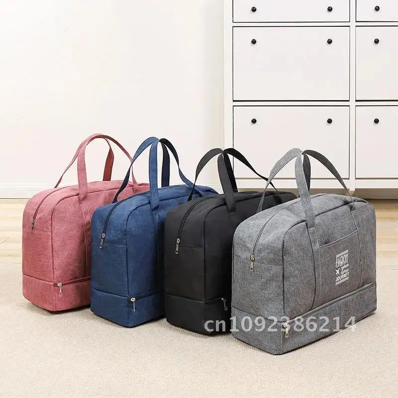 Fashion Travel Folding Bag Unisex Oxford Travel Weekend Overnight Supplies Bags Capacity Accessor Large Luggage Hand Duffel Tote