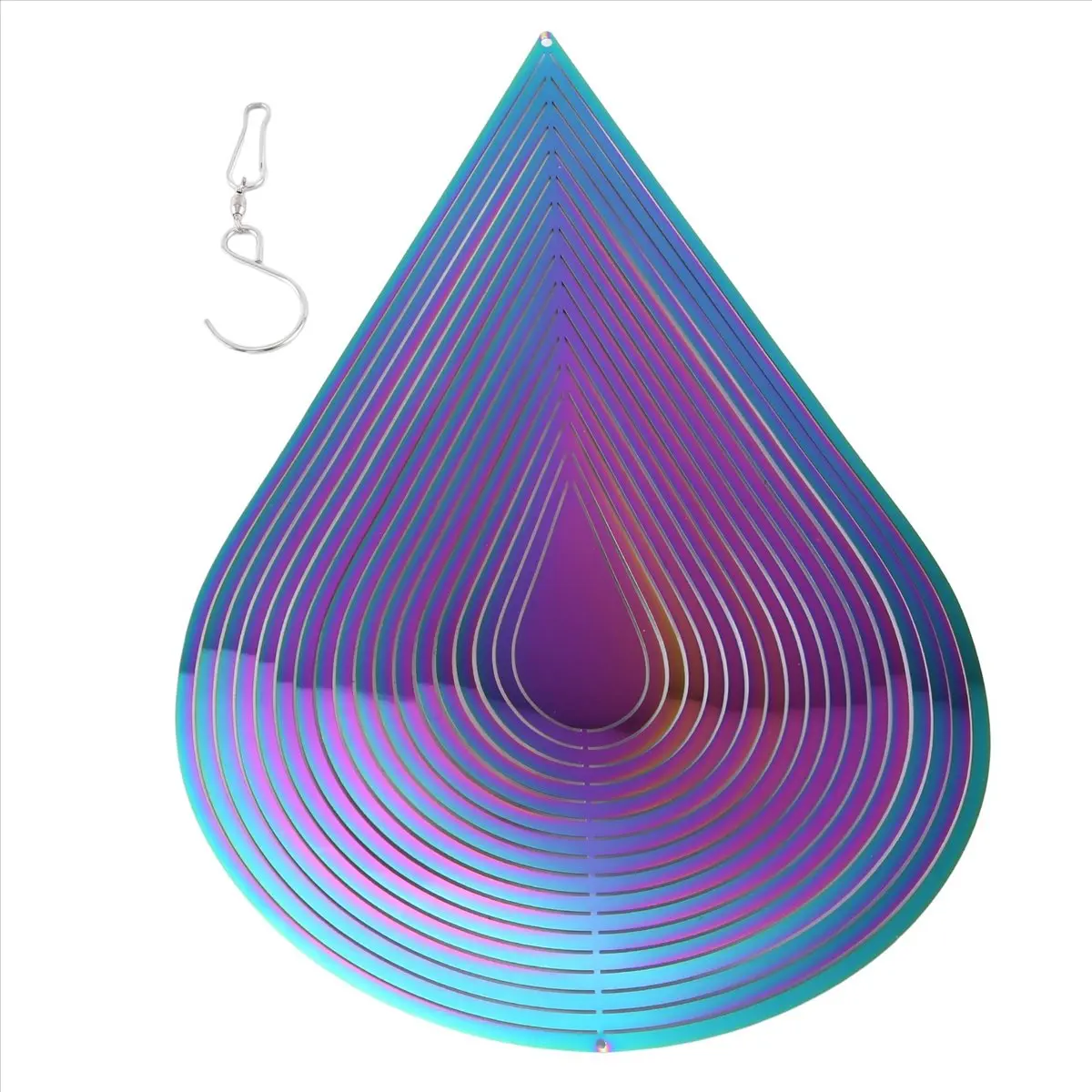 Wind Chimes Hanging Decorations Pendants Rotating Windchimes Outdoor Garden Home Decor Metal Drip Wind Spinner-A79M view 4