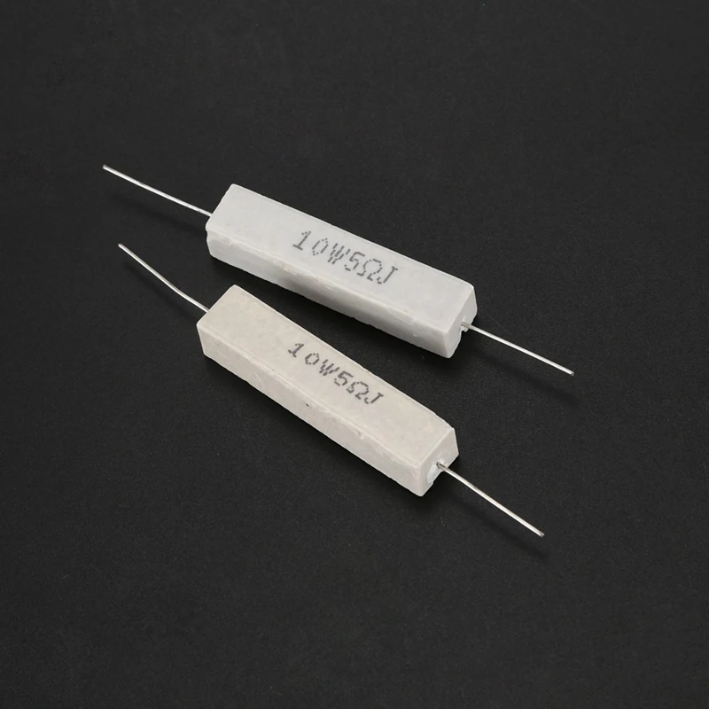 25Pcs Wirewound Ceramic Cement Resistor 5 Ohm 10W Watt 5%