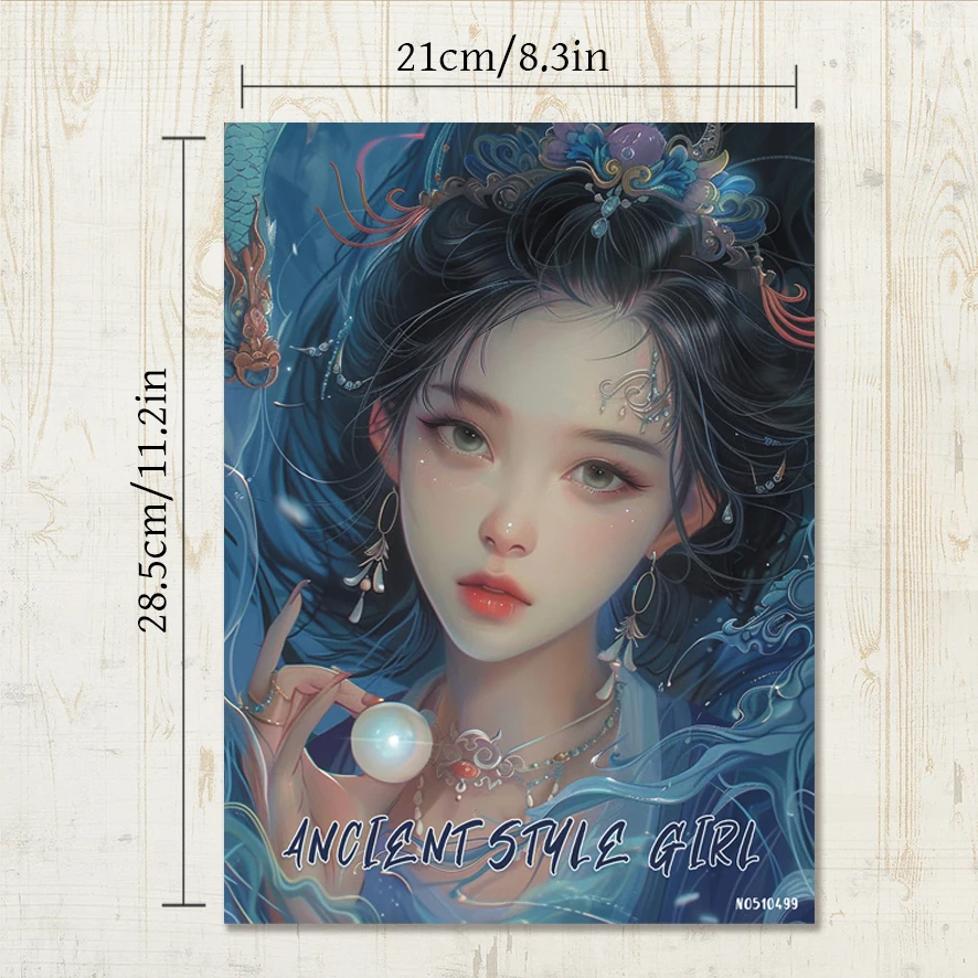 Classical Beauty Coloring Book for Adults - 8.3 x 11.2 inches 22 pages character coloring book - helps relieve stress and emotio
