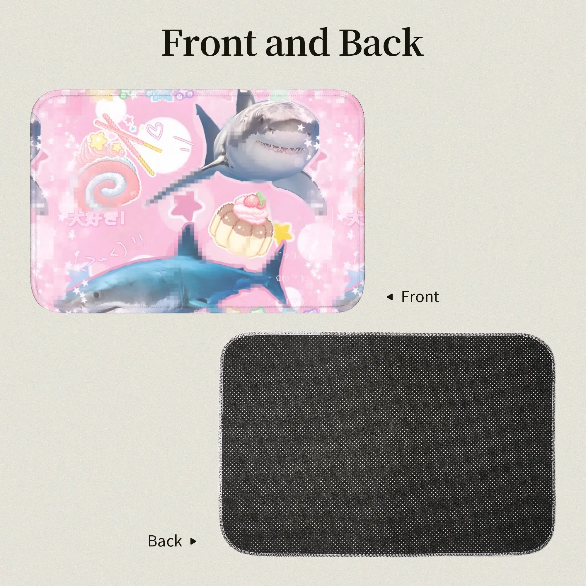 Custom 3D Illusion Fish Shark Doormat Non-Slip Entrance Welcome Kitchen Bath Floor Door Mat  Toilet Living Room Carpet Rug