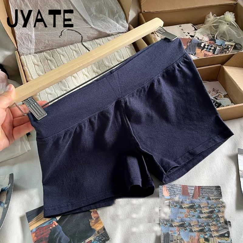 

Новая мода, эластичные короткие шорты для йоги с высокой талией, женские летние хлопковые повседневные уличные однотонные спортивные брюки, винтажные шикарные тонкие шорты Y2K