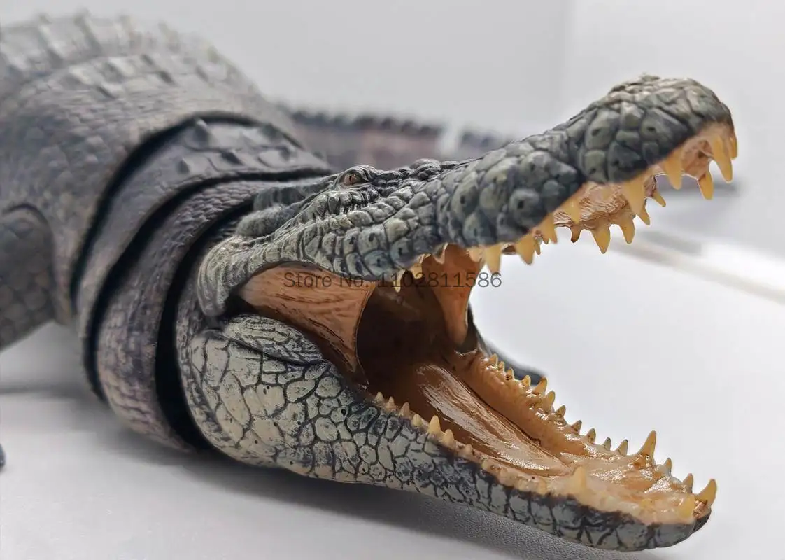 Saltwater Crocodile Estuarine Crocodile Full Articulated Action Figure 35cm Movable Simulation Animal Model Collectible Toy Gift