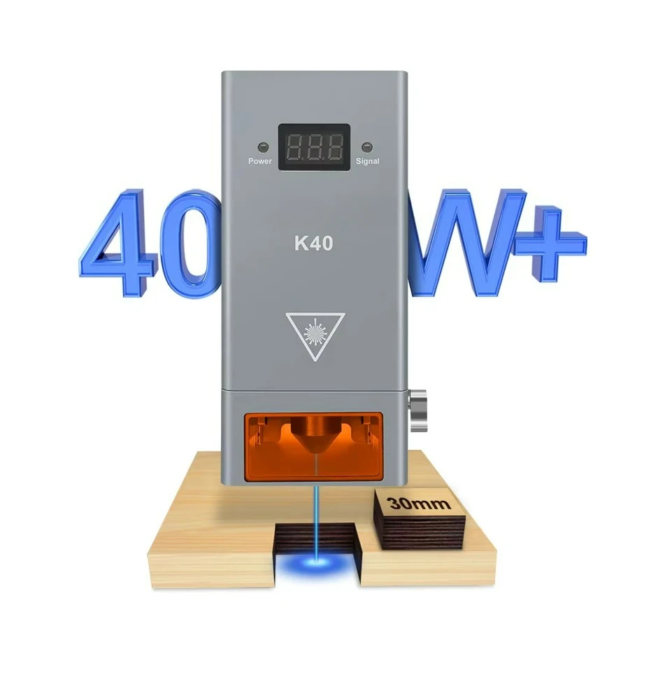 Módulo láser azul K40 de 44w de alta potencia óptica, 450nm, 40W, con 8 diodos láser incorporados, para máquina de grabado con control numérico.