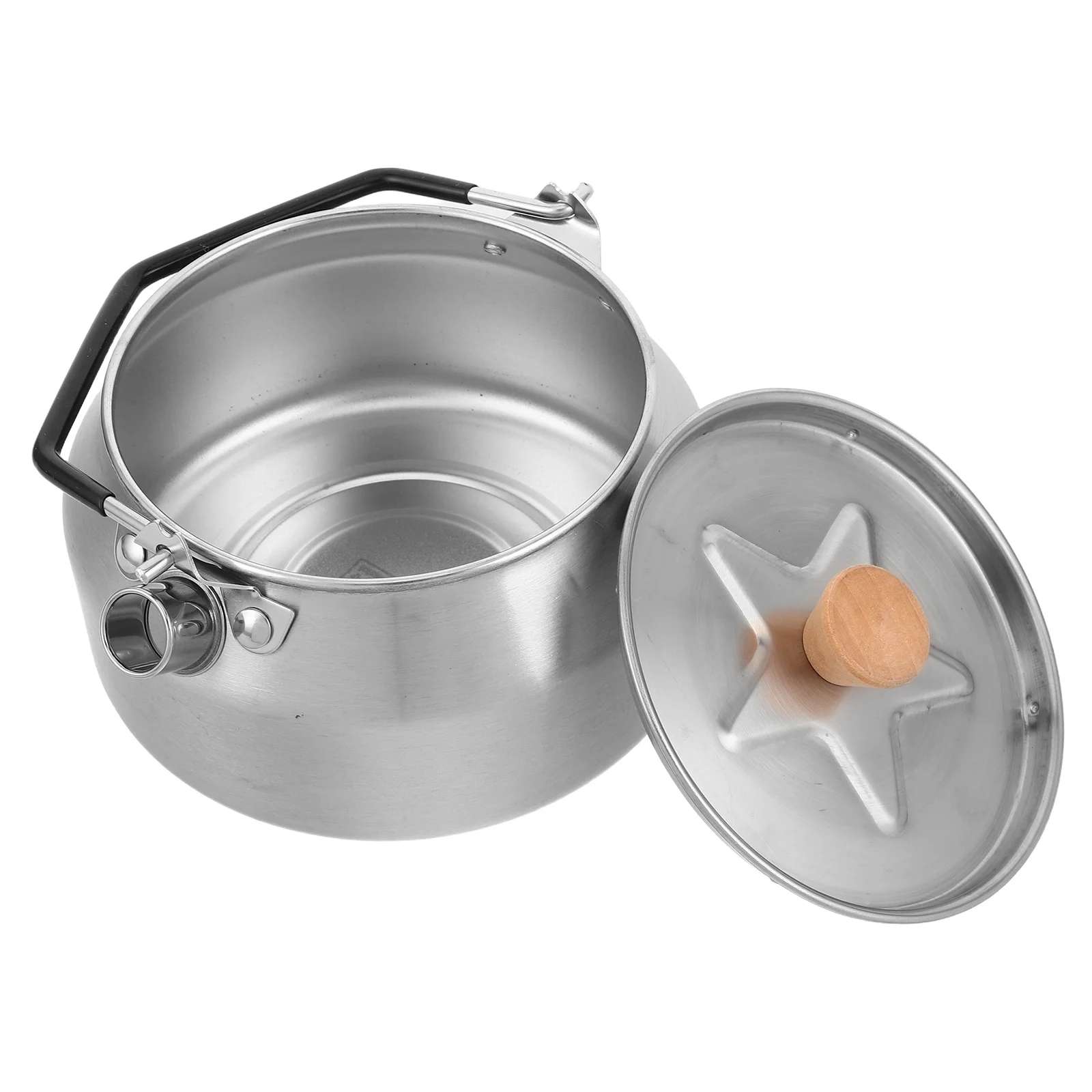 

1L Outdoor Portable Kettle 304 Stainless Steel Camping Tea Kettle Camping Coffee Pot Campfire Water Boiler Hiking Backpacking