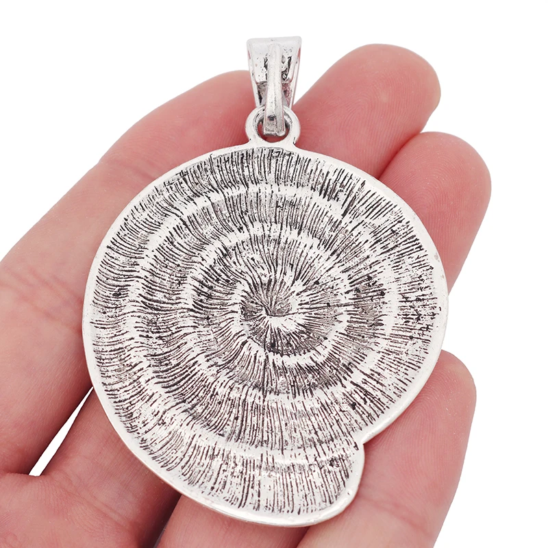 3pcs Boho Large Spiral Swirl Vortex Snail Retro Charms Pendants for Necklace DIY Jewelry Making Findings