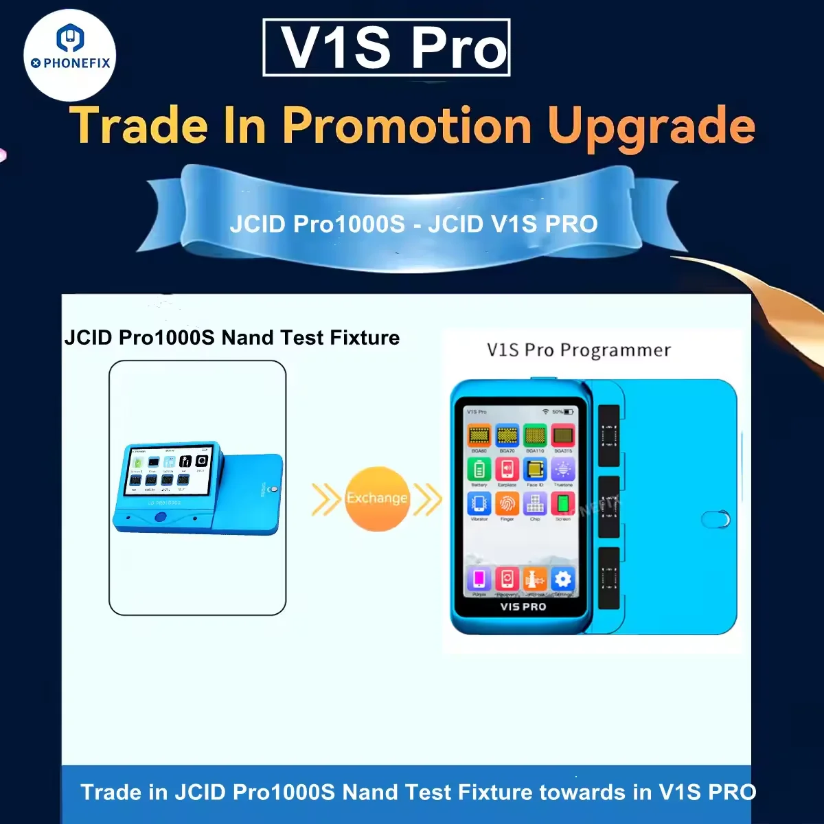 JC V1S PRO Торговля в продвижение Программатор JCID P7 P11 P13 Pro1000S To V1S PRO Нужна Обеспечивает старый хост SN Фотографии и видео