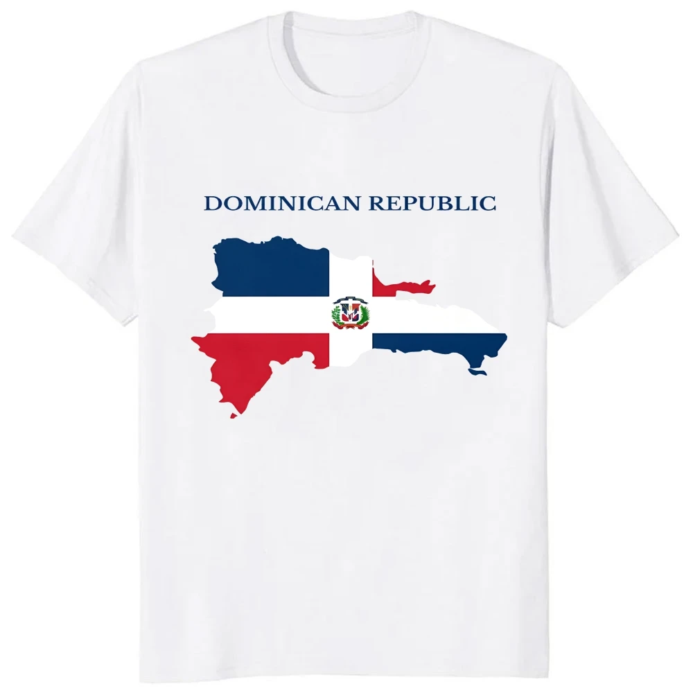 Dominican Republic Flag Fashion Creative Loose Short Sleeve T-shirt Summer Trend Unisex Shirt Graphic Oversized T-shirt