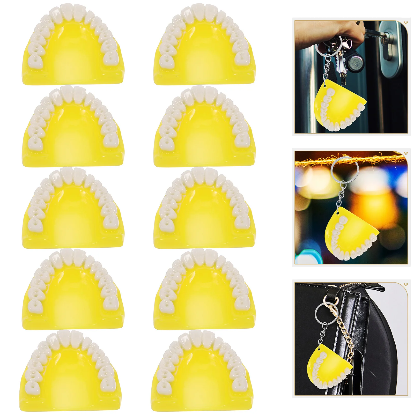 

10Pcs Resin False Teeth Charms Unique DIY Jewelry Making Accessories Keychain Earrings Pendants Bracelet Charms