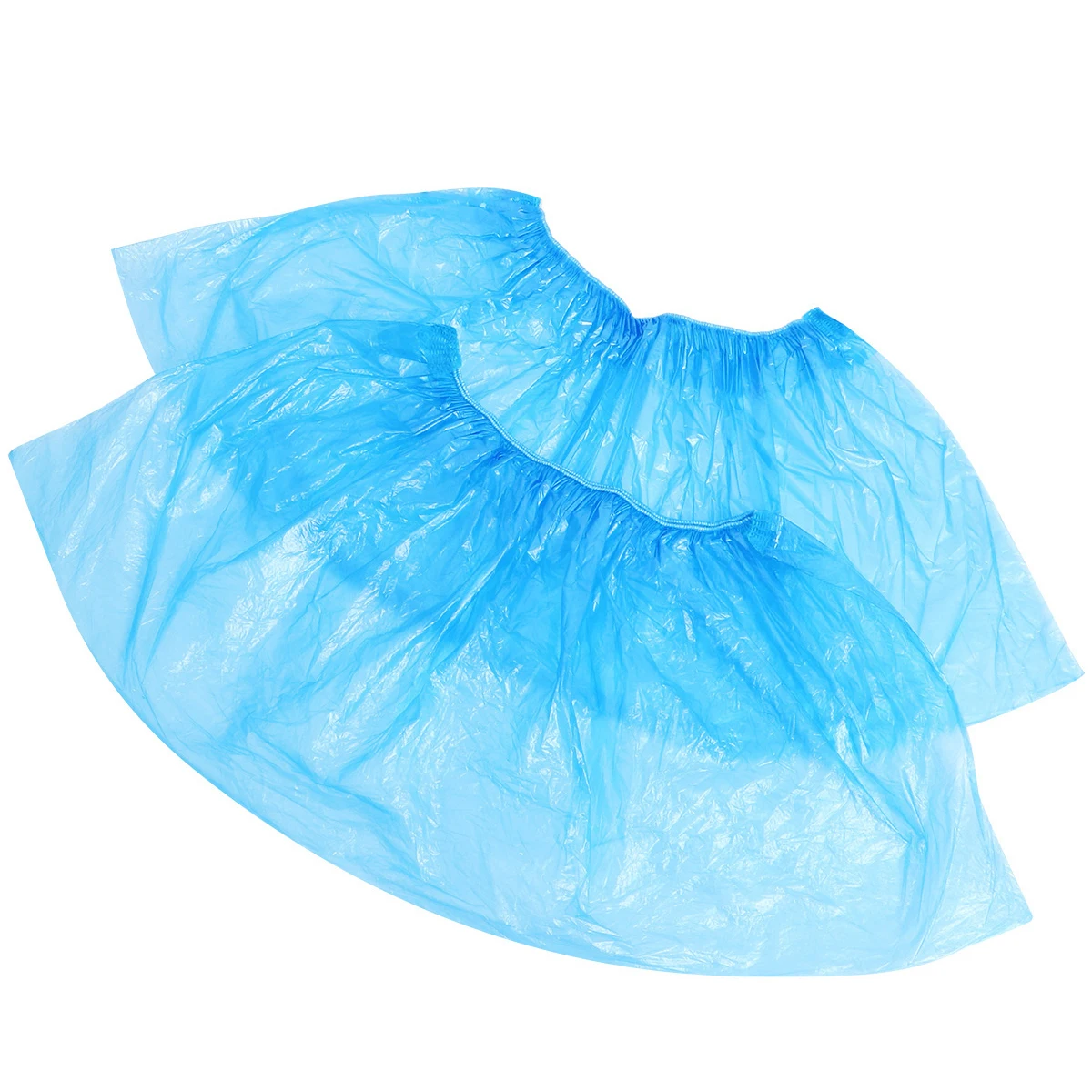 100 قطعة من أغطية الأحذية البلاستيكية خفيفة الوزن للاستعمال مرة واحدة لحماية الأرضية وتصميم السجاد وتنظيف البولي إيثيلين المقاوم للماء