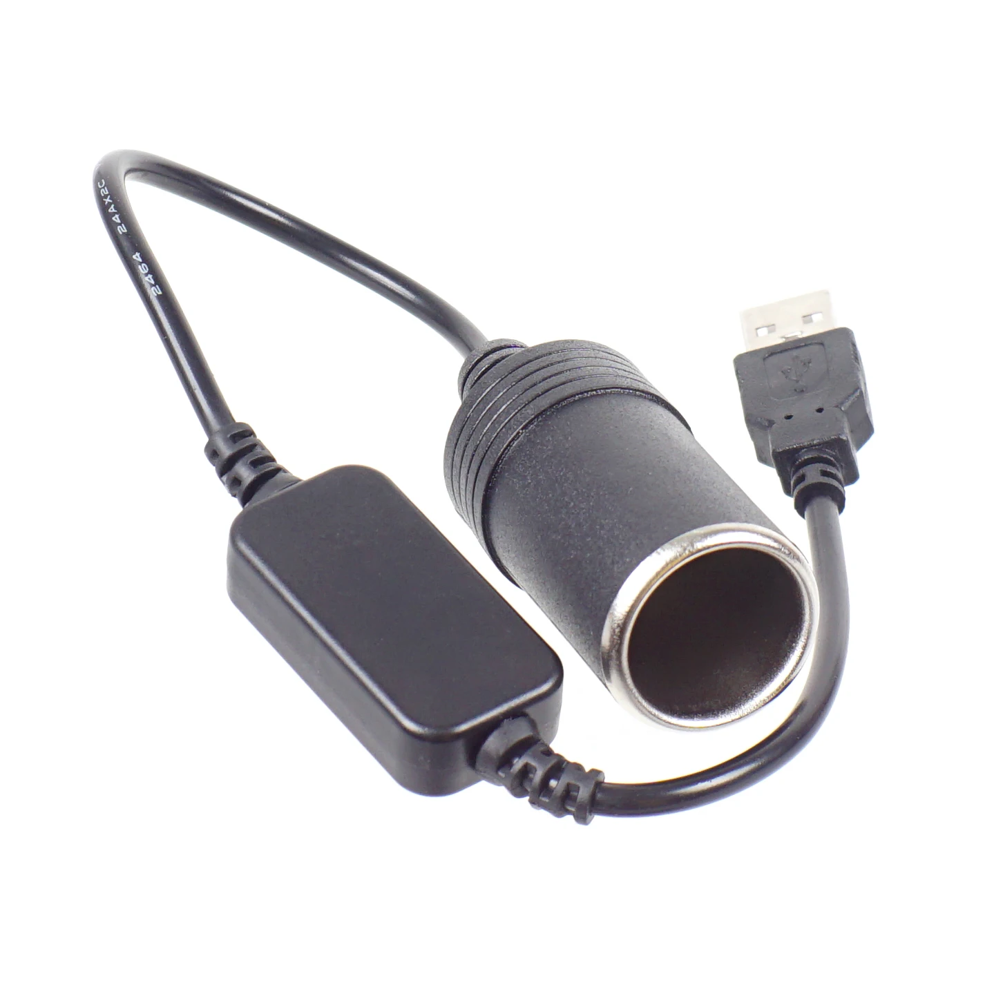 Hot 5V 2A USB To 12V Cigarette Lighter Socket USB Male to Female Cigarette Lighter Adapter Converter Car Electronics Accessories