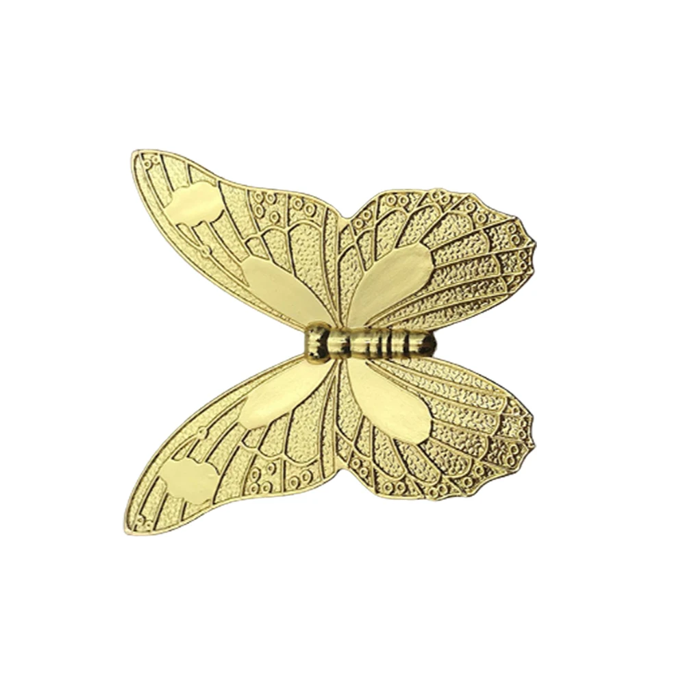 1pcs Powerful Butterfly Pattern Drawer Knob Zinc Alloy Gold Drawer Knob Modern Style Furniture Universal