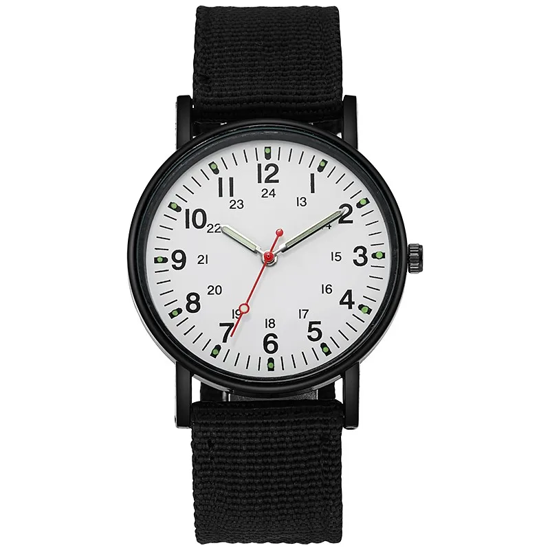 Mode Männer Uhren leuchtende Nylon band Militär uhr Männer Armee Handgelenk Quarz Sport Schock Armbanduhren Paar wasserdicht reloj