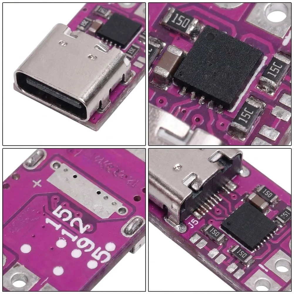 Input Trigger PCB Module for USB-C Chargers to DC Conversion Supports Up to 100W Output with Fixed Voltage Selection Options