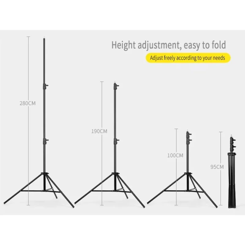 Hot Sale Photography LED Light Professional Video Studio Light With Stand 2.8M 90cm Softbox Soft Box Lighting Kit