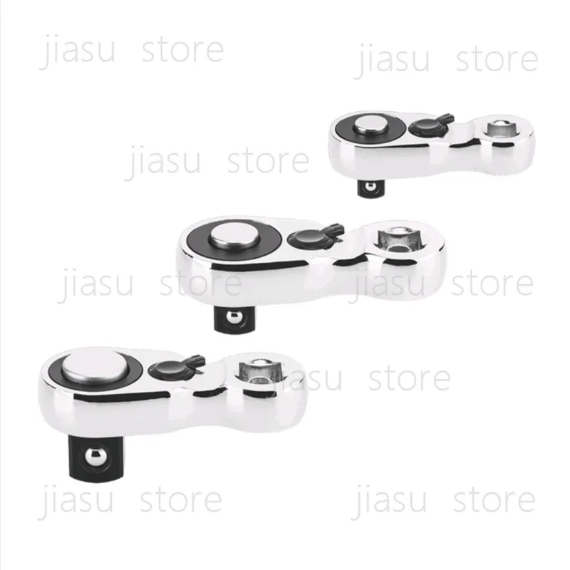 

1/4" Drive Ultra-Short Ratchet Wrench - 72 Teeth Chrome Vanadium Steel, Quick-Release Design, for Tight Space Auto Repair