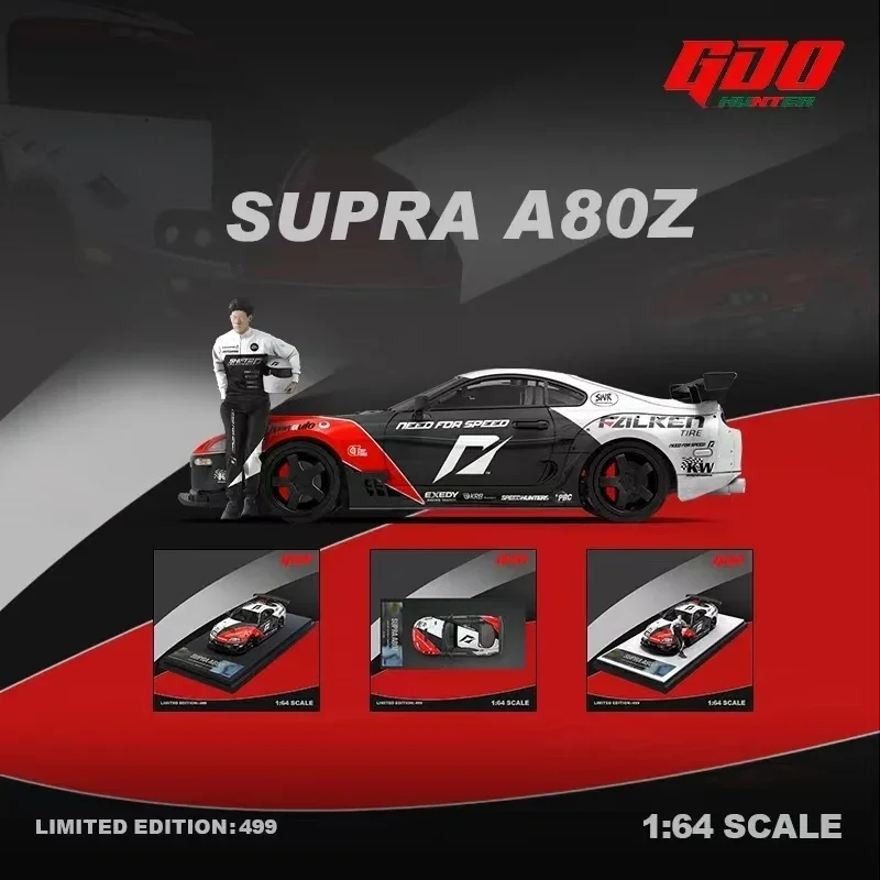 Disponibile GDO 1:64 Supra A80Z NFS Racing Diecast Diorama collezione di modelli di auto giocattoli In miniatura