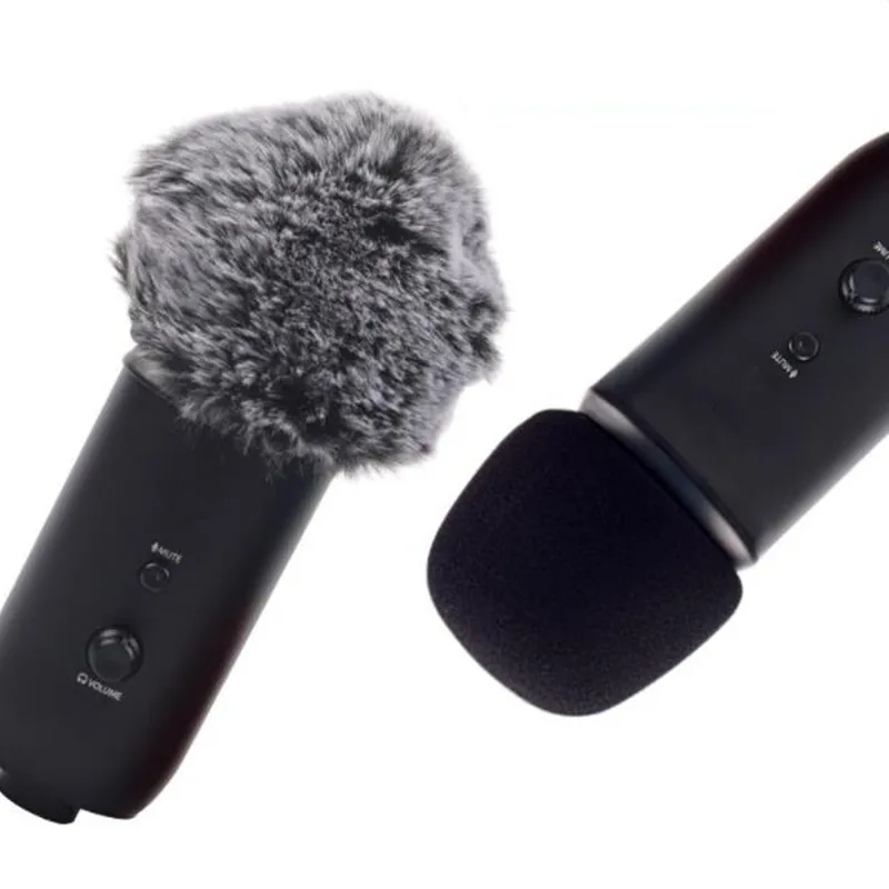 1PC Foam Microphone Windscreen with Furry Windscreen Muff, Mic Wind Cover Pop Filter for Blue Yeti, Blue Yeti Pro USB Microphone