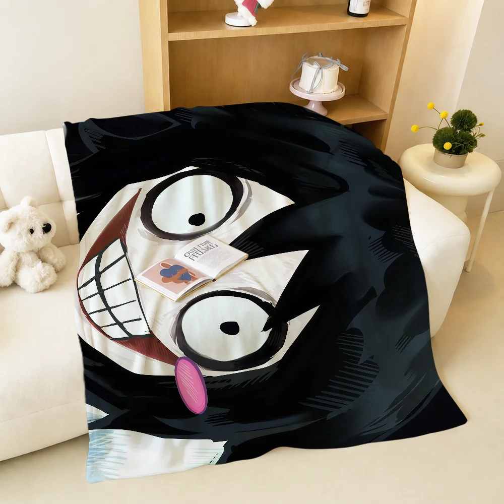 Cartoon Jeff The Killer Blanket Warm Soft Plush Blanket For Sofa Living Room Nap Home Bedroom Travel Gift Flannel Pet Hogar