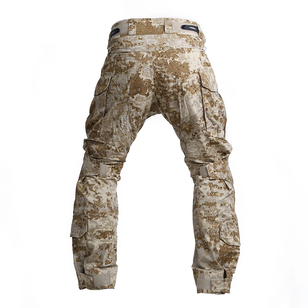Emersongear tático g3 calças de combate com joelheiras dos homens dever carga caça caminhadas esportes airsoft acampamento ss