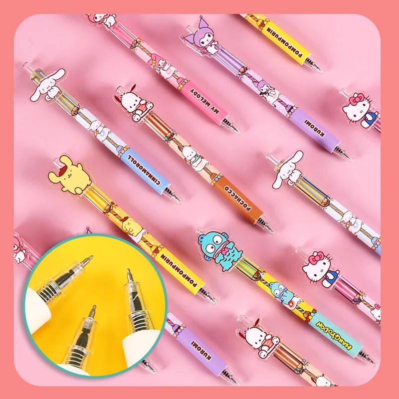 Imagem -04 - Sanrio Kuromi Melody Gel Pen Creative Black Ink Signature Canetas Material Escolar Brinde Promocional 0.5 mm 20 Pcs por Lote