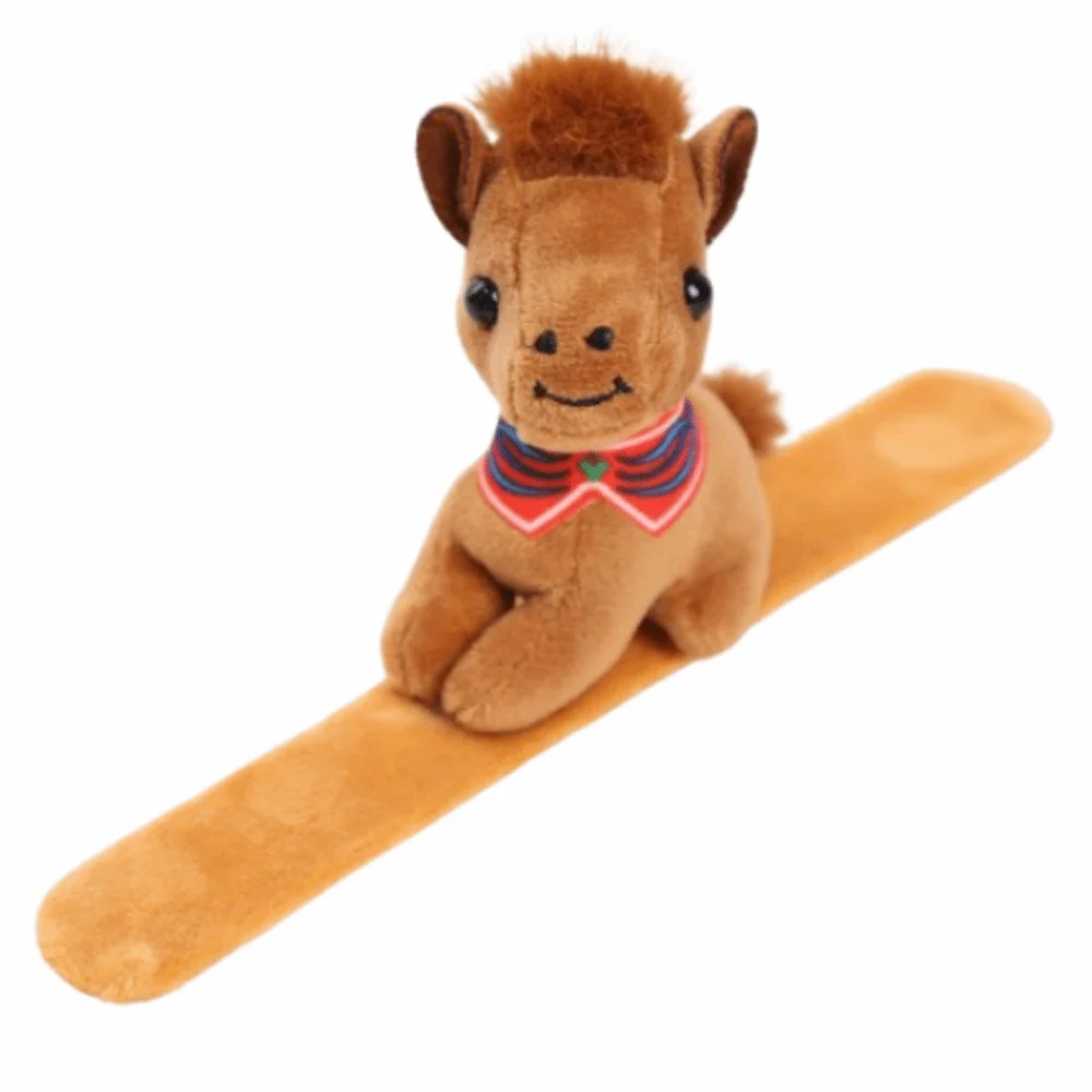 

Милый браслет с лошадью зодиака, мягкие кавайные плюшевые браслеты с застежкой в виде лошади, 2026 год лошади, удобный ремешок на запястье с лошадью