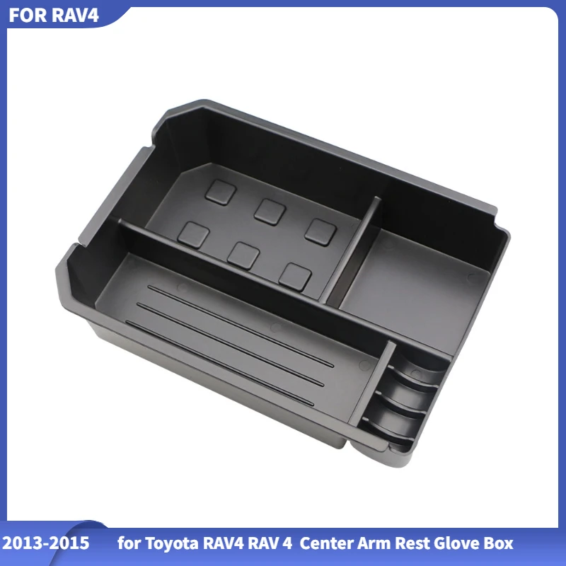 Scatola del bracciolo dell'auto scatola di immagazzinaggio secondaria centrale guanto centrale supporto del telefono vassoio del contenitore per Toyota RAV4 RAV 4 2013 2014 2015 2016