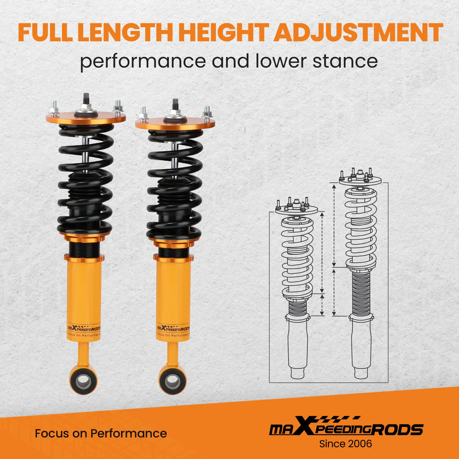 Racing Coilovers Shocks สําหรับ Mitsubishi Eclipse 1995-1999 ปรับความสูงชุด Suspension COIL Spring Kit