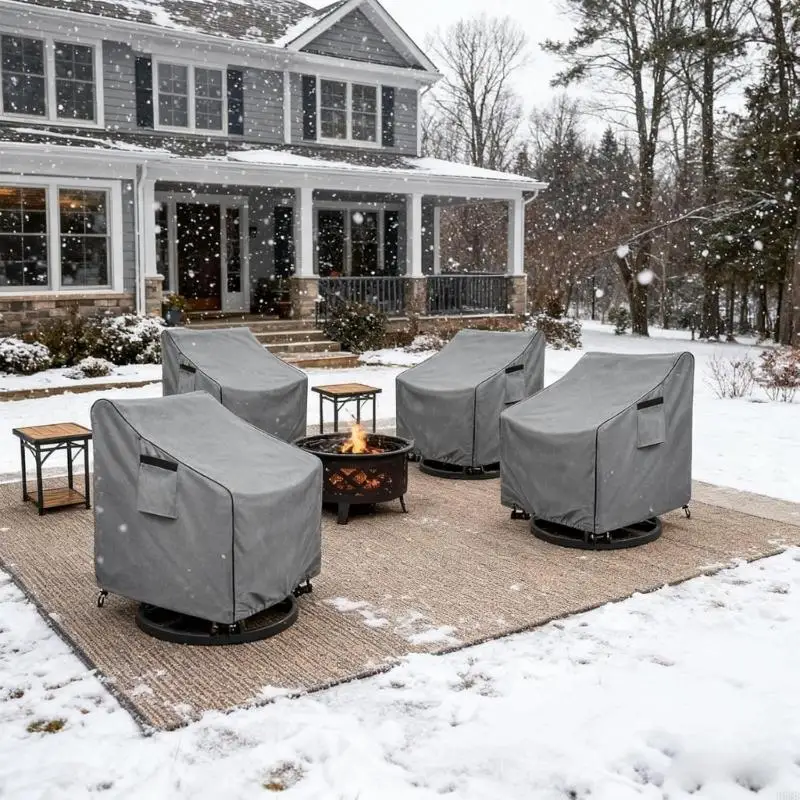H8WB All Weather Rotating Chair Protector Heavy Duty Waterproof Fabric Covers