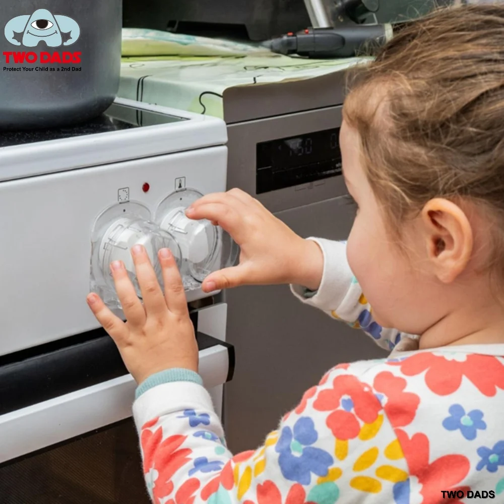 Cubiertas de perilla de estufa para niños, protectores de seguridad de plástico para cocina, protectores universales de bloqueo de horno de Gas, utensilios de cocina para el hogar, 2 uds.