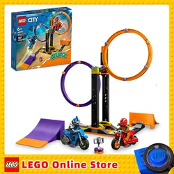 LEGO City Stuntz Spinning Stunt Challenge 60360 Player Tournaments with Flywheel-Powered Motorcycle Toys for Kids Boys Xmas Gift