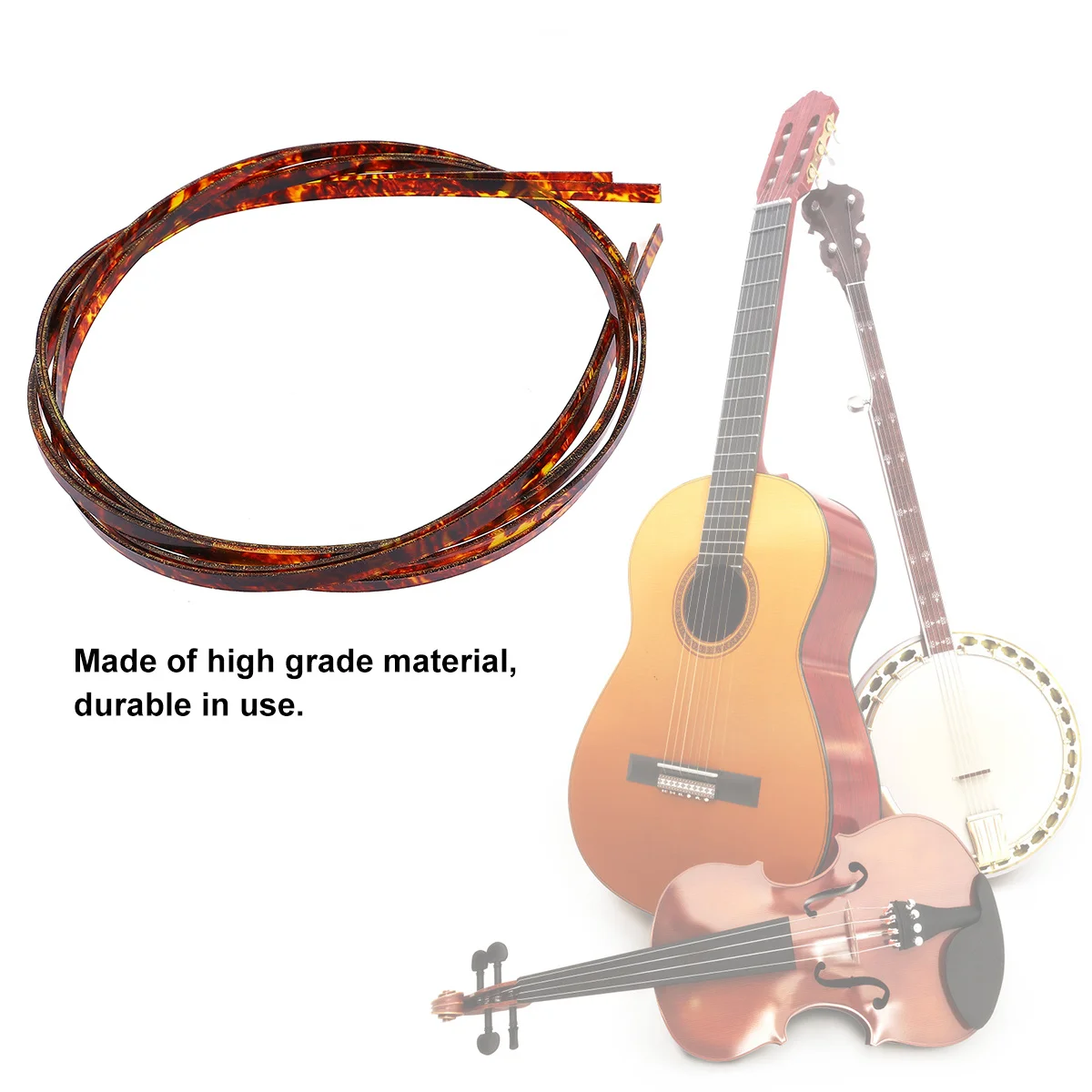 

2Pcs ABS Guitar Purfling Binding Strips Brown Replacement Trim Parts for Guitar Ukulele Mandolin Banjo Repair Binding Strip