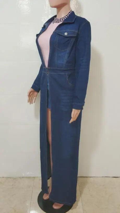 Women's Jacket 2026 Spring New Solid Color Pocket Design Turn-Down Collar Long Sleeved Streetwear Casual Cardigan Denim Coat