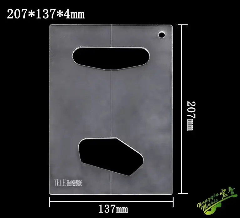 HUATOOL Make Electric Guitar Internal Template Pickup Line Bin Box Piano Bridge Open Hole Slotted Acrylic Template
